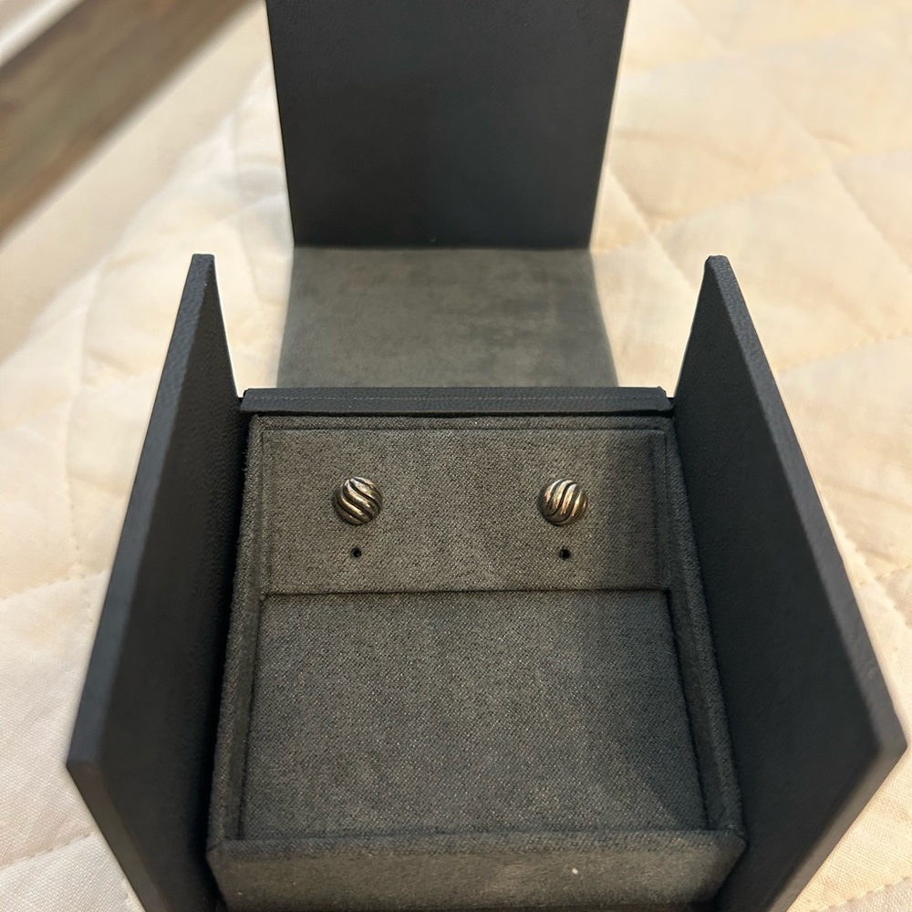 David Yurman Sculpted Cable Stud Earrings in Sterling Silver